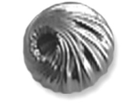 Findings > Sterling Silver > Beads > Round Twist Corrugated Bead