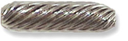 Findings > Sterling Silver > Beads > Oval Twist Corrugated Bead