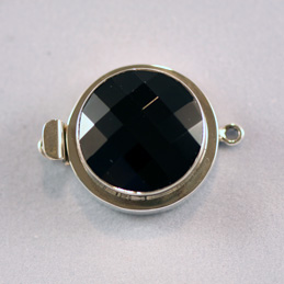 Findings > Sterling Silver > Clasps > Swarovski Clasps > 2035 - Round Checkerboard - 20mm