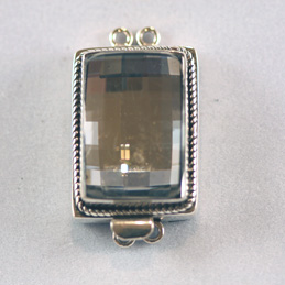 Findings > Sterling Silver > Clasps > Swarovski Clasps > 4584 - Rectangle Checkerboard > Rope - 2 strands