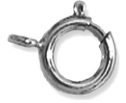 Findings > Sterling Silver > Clasps > Spring Ring with Open Ring