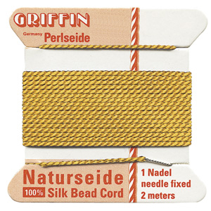 Stringing Material, Tools & Watch Batteries > Beading Material > Griffin Cards - Silk > Amber