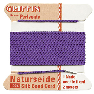 Stringing Material, Tools & Watch Batteries > Beading Material > Griffin Cards - Silk > Amethyst