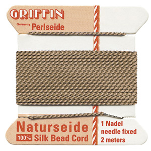 Stringing Material, Tools & Watch Batteries > Beading Material > Griffin Cards - Silk > Beige
