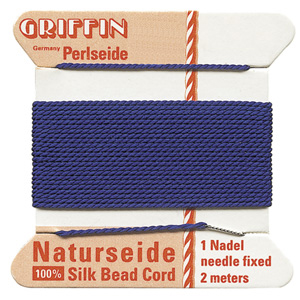 Stringing Material, Tools & Watch Batteries > Beading Material > Griffin Cards - Silk > Dark Blue