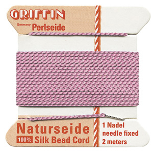 Stringing Material, Tools & Watch Batteries > Beading Material > Griffin Cards - Silk > Dark Pink