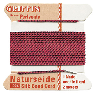 Stringing Material, Tools & Watch Batteries > Beading Material > Griffin Cards - Silk > Garnet