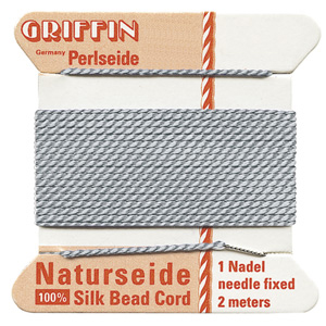 Stringing Material, Tools & Watch Batteries > Beading Material > Griffin Cards - Silk > Gray