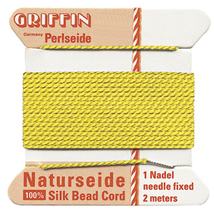 Stringing Material, Tools & Watch Batteries > Beading Material > Griffin Cards - Silk > Yellow