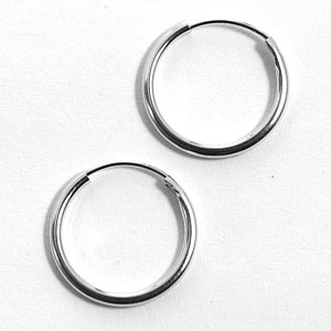 Silver Jewelry > SS Earrings > Hoop Earrings - Round > 1.25mm Wire Hoops